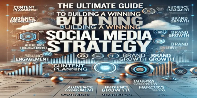 A visually striking breakdown of social media strategy components for business success.