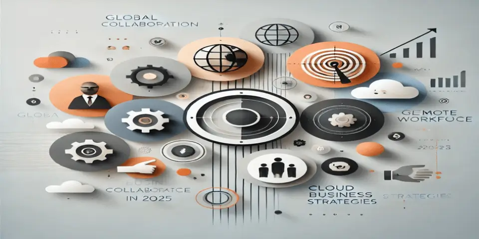 Abstract visual of outsourcing strategies boosting business agility